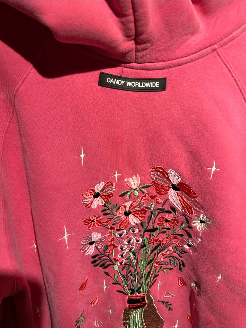 DANDY "Gift Giving" Oversized Lux Hoodie in Vintage Washed Pink - Picture 3 of 4